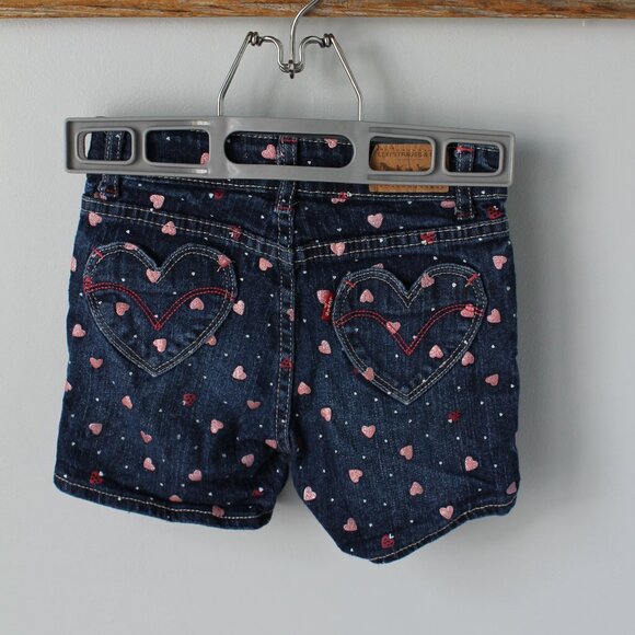 Levi's Size 6x Sparkly Heart Shorts - Picture 3 of 3